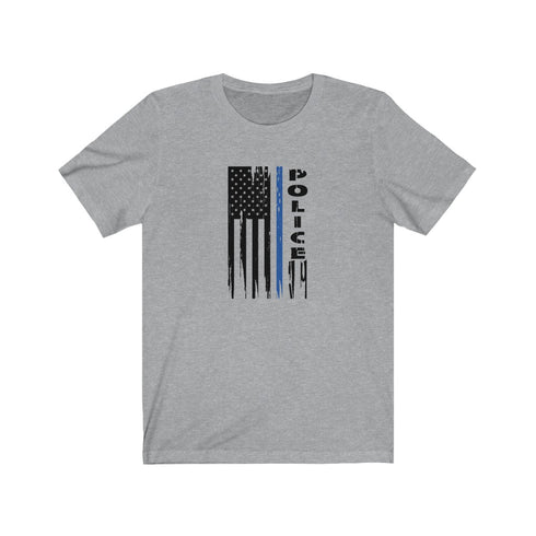 Police Vertical Flag - Short Sleeve Tee