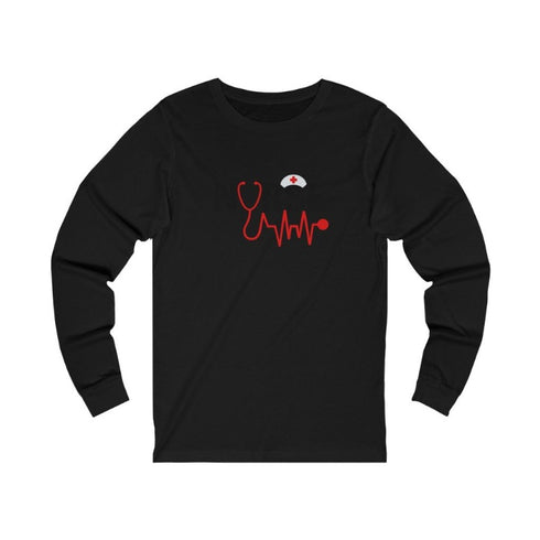 Nurse Heartbeat Long Sleeve Tee