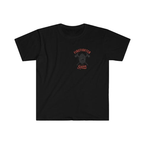 Firefighter Lifesaver Side Print T-Shirt
