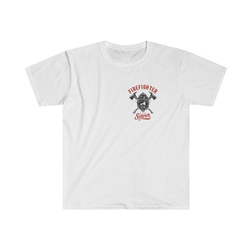Firefighter Lifesaver Side Print T-Shirt