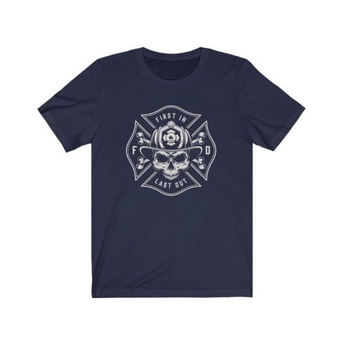 Firefighter Last Out Jersey Short Sleeve Tee