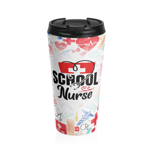 School Nurse Stainless Steel Travel Mug