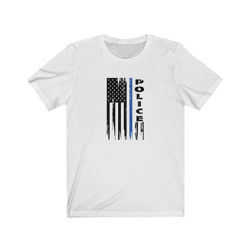 Police Vertical Flag - Short Sleeve Tee