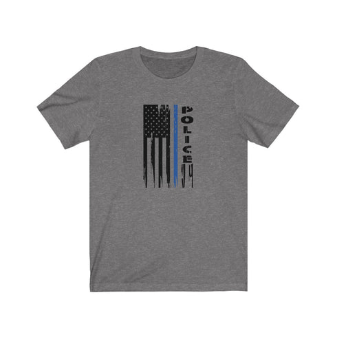 Police Vertical Flag - Short Sleeve Tee