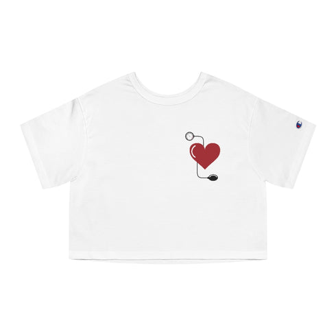 Her Stethoscope Cropped T-Shirt by Champion
