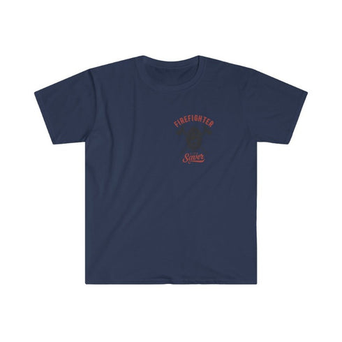 Firefighter Lifesaver Side Print T-Shirt