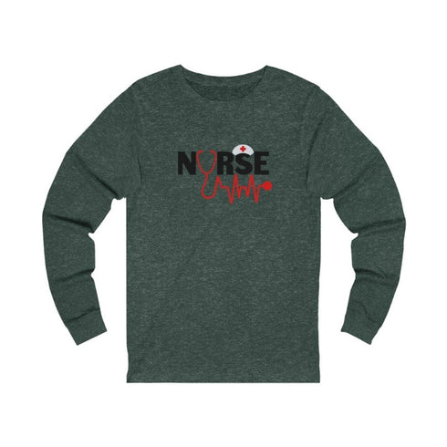 Nurse Heartbeat Long Sleeve Tee