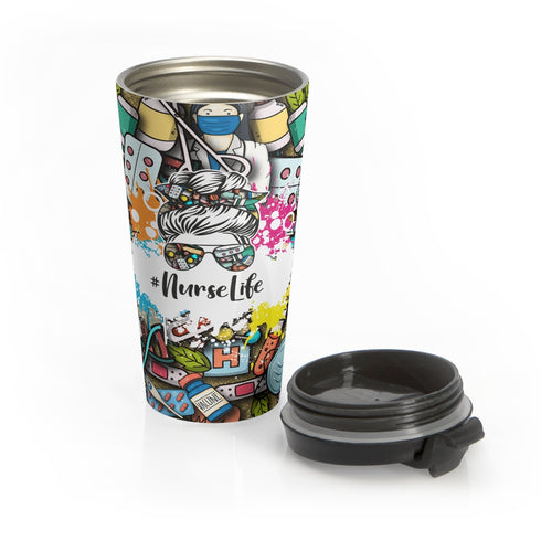 Nurse Life Stainless Steel Travel Mug